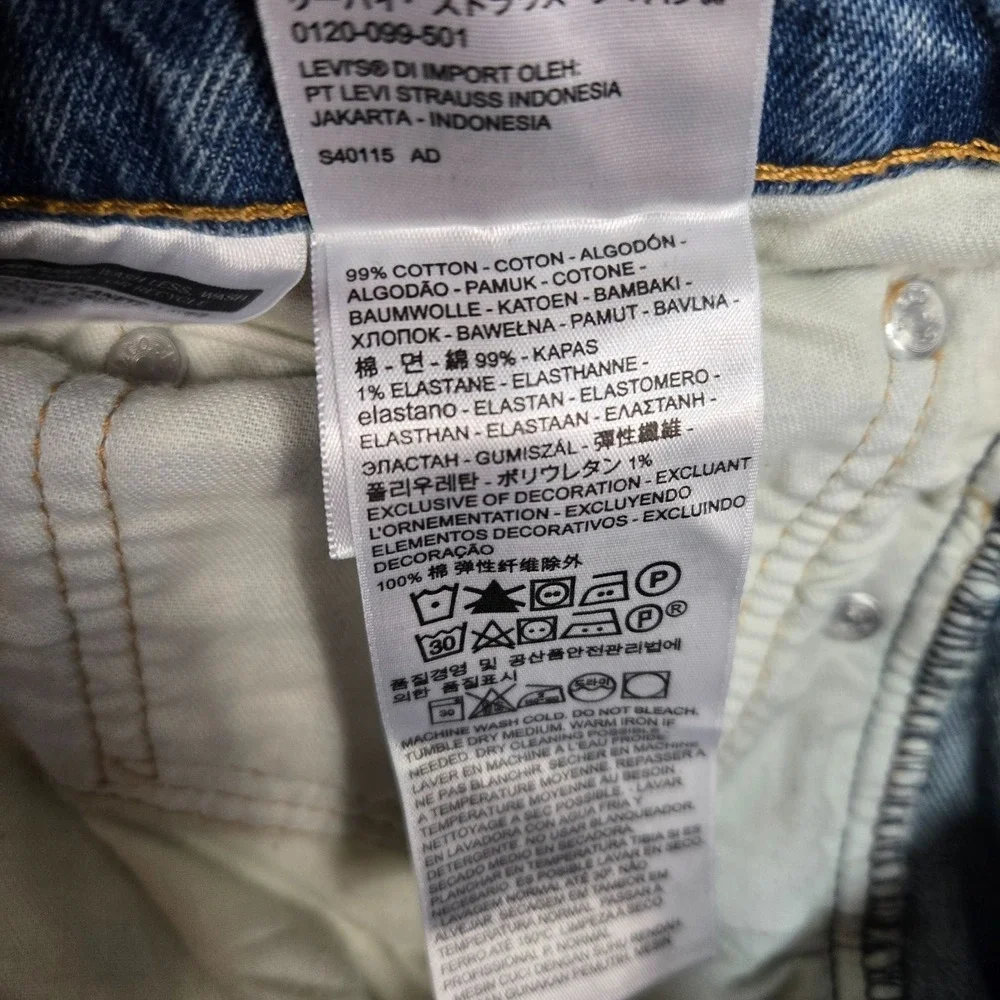 Levis‎ 502 Jeans Mens 34x30 (fits 34x28) Blue Medium Wash stretch